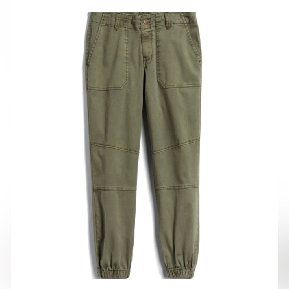 Cosmic Blue Love | Khaki Green Dustin Zip Ankle Cargo Joggers